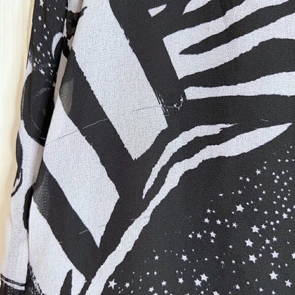 Due Per Due Black & White Crazytown Lined Mini Dress/Top Sz 8P - Picture 7 of 7